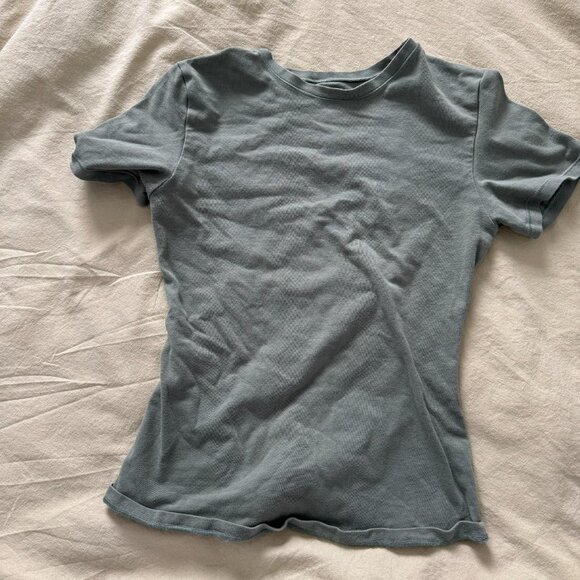 Organic Basics Flex Tees Set (Black and Seaweed) - Picture 5 of 9